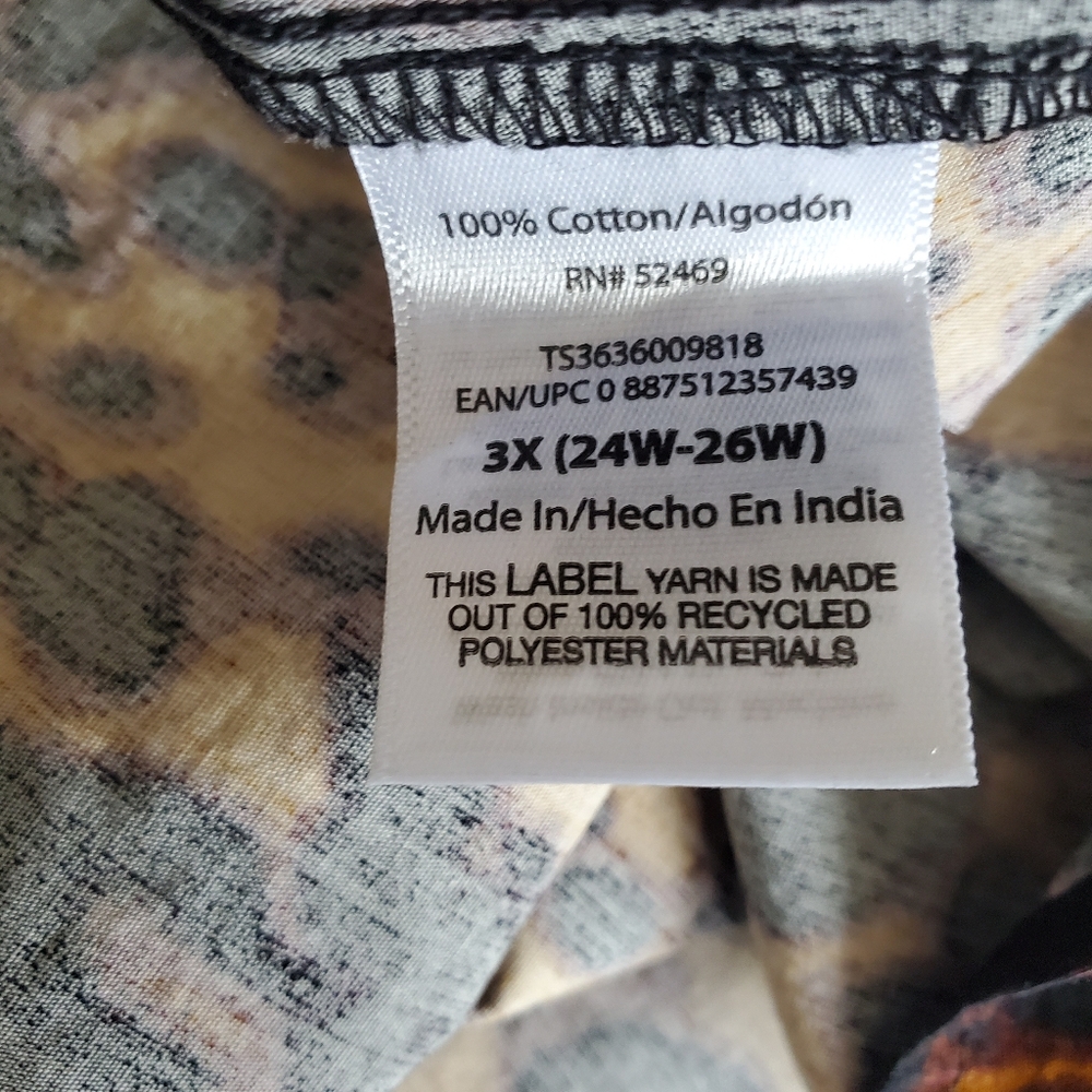 Plus 3X 24W-26W Long Sleeve Blouse New - Picture 5 of 6